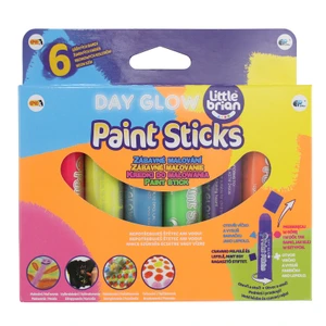 Little Brian Paint Sticks zářivé barvy, 6-pack