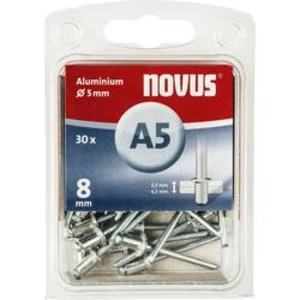 Slepý nýt Novus 045-0026, (Ø x d) 5 mm x 8 mm, hliník, 30 ks