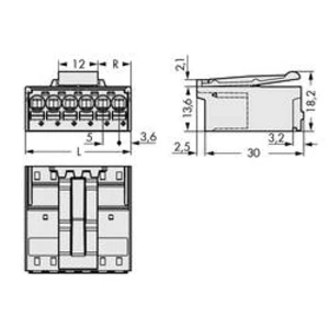 Konektor do DPS WAGO 2092-1524/002-000, 32.60 mm, pólů 4, rozteč 5 mm, 100 ks