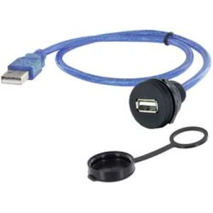 USB 2.0 typ A vestavná zásuvka encitech 1310-1018-04 M22, 1 ks