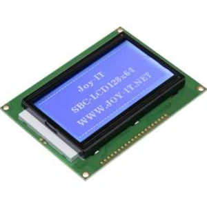 LCD displej Joy-it LCD128x64SPI, 128 x 64 Pixel, (š x v x h) 93 x 70 x 12 mm, bílá, modrá