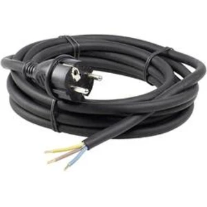 Síťový kabel AS Schwabe 70912, zástrčka/otevřený konec, 1,5 mm², 15 m, černá