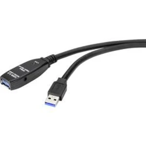 USB 3.0 kabelové prodloužení Renkforce RF-4598344, 5.00 m, černá