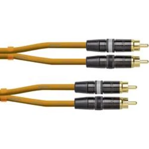 Propojovací kabel Cordial CEONDJRCA0.6O [1x cinch zástrčka - 1x cinch zástrčka], 0.60 m, oranžová