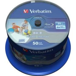 Blu-ray BD-R SL 25 GB Verbatim vřeteno, 43812, s potiskem, 50 ks