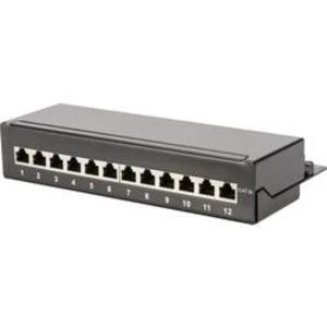 Síťový patch box Digitus DN-91612SD-EA, 12 portů, CAT 6A, 1 U