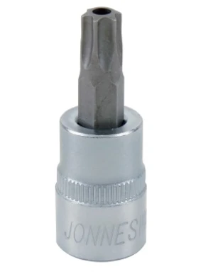 Zástrčné hlavice TORX s otvorem 3/8", 6hranné, délka 48 mm, různé rozměry - JONNESWAY Velikost: TT15