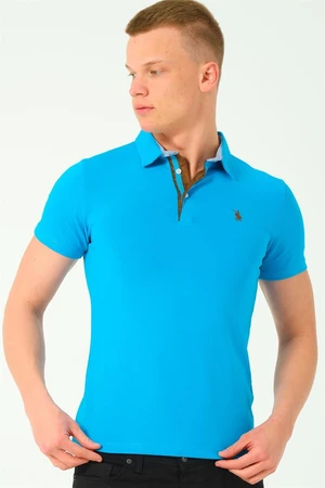 T8582 DEWBERRY MEN'S T-SHIRT-DARK TURQUOISE-2