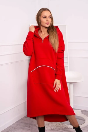 Insulated dress with hood red