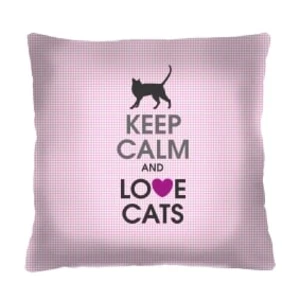 Bertoni Home Unisex's Square Pillow Love Cats