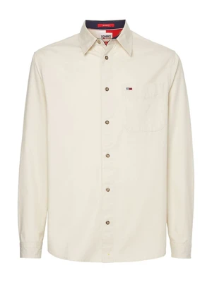 Tommy Jeans Shirt - TJM NOVEL COLLEGIATE SHIRT white