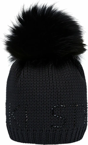 Sportalm Aris Ski Womens Beanie with Fur Black UNI Téli sapka