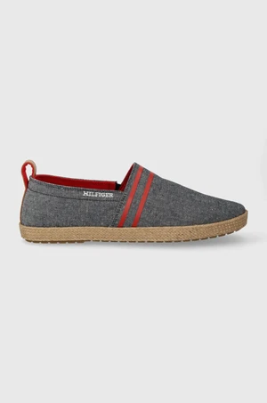 Espadrilky Tommy Hilfiger ESPADRILLE C CHAMBRAY tmavomodrá barva, FM0FM04982