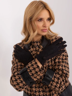 Black women's gloves with insulation