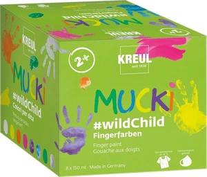 Kreul 2305 Set di pittura con le dita #Wildchild 8 x 150 ml