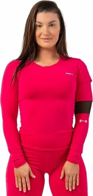 Nebbia Long Sleeve Smart Pocket Sporty Top Pink M Maglietta fitness