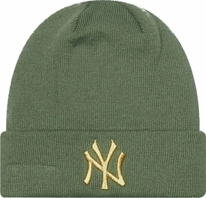 New York Yankees MLB Women's Metallic Logo Beanie Green UNI Czapka