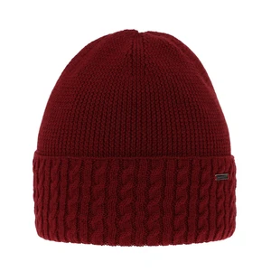 AGBO Woman's winter hat in burgund merino wool Febe