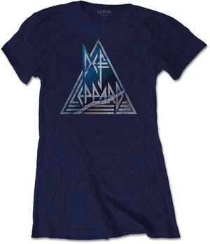 Def Leppard Koszulka Triangle Logo Womens Navy Blue L