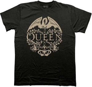 Queen Tricou Floral Crest Mono Unisex Black M