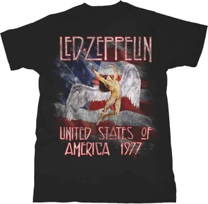 Led Zeppelin Ing Stars N' Stripes USA '77. Unisex Black S