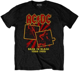 AC/DC Tričko Back in Black Tour 1980 Unisex Black M