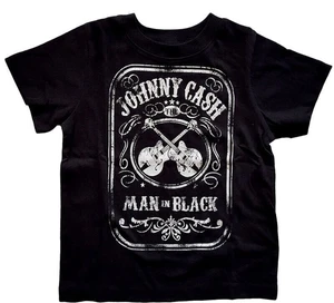 Johnny Cash Tričko Man In Black Kids Black 3 roky