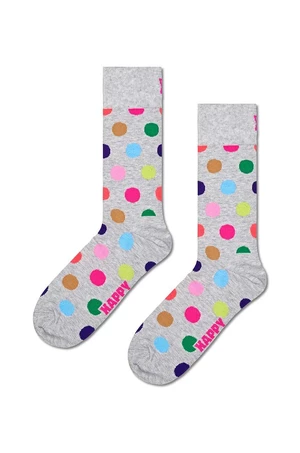 Ponožky Happy Socks Big Dot Sock šedá farba