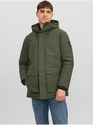 Khaki pánská zimní parka Jack & Jones Rob