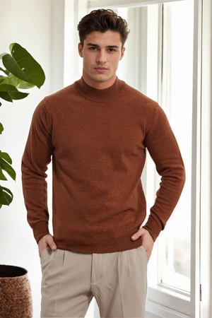 64721 Dewberry Half Turtleneck Woolen Mens Knit Sweater-TILE