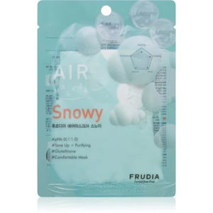 Frudia AIR Snowy plátýnková maska pro sjednocení barevného tónu pleti 25 ml