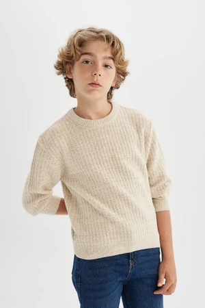 DEFACTO Boy's Crew Neck Knitwear Sweater