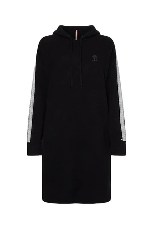 Tommy Hilfiger Dress - TH FLEX RELAXED HOODIE DRESS LS black