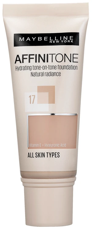 MAYBELLINE NEW YORK Affinitone krycí hydratační make-up s vitaminem E 17 Rose Beige 30 ml