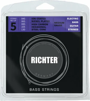 Richter Ion Coated Electric Bass 5 Strings - 045-130 Corde Basso 5 Corde