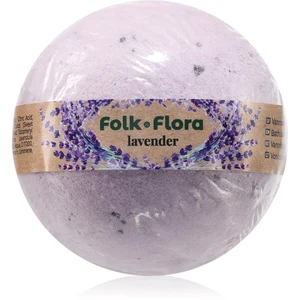 Folk & Flora Lavender bomba do kúpeľa s upokojujúcim účinkom 130 g