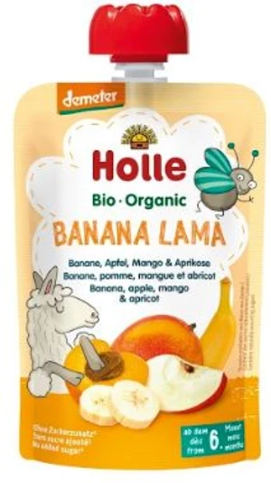 HOLLE BIO Pyré - Banana Lama - banán, jablko, mango a meruňka 100 g