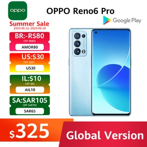 Global Version OPPO Reno 6 Pro 5G 12GB 256GB Snapdragon 870 6.55'' 90Hz Display 50MP Quad Cameras 65W SuperVOOC Reno6