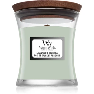 Woodwick Sagewood & Seagrass vonná svíčka 85 g