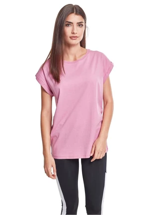 Women's T-shirt with extended shoulder coolpink