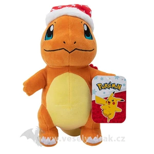 Jazwares Pokémon plyšák Charmander s vianočnou čepkou 20 cm