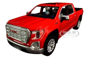 2019 GMC Sierra 1500 SLT Crew Cab Pickup Truck Red 1/24-1/27 Diecast Model Car by Motormax