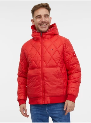 Red men's quilted jacket Tommy Hilfiger