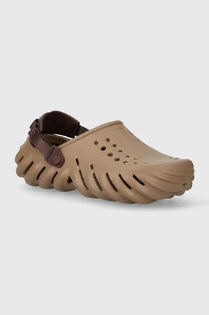 Pantofle Crocs X - (Echo) Clog hnědá barva, 207937