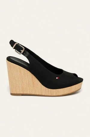 Sandály Tommy Hilfiger ICONIC ELENA SLING BACK WEDGE FW0FW04789