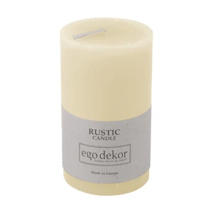 Śmietankowobiała świeczka Rustic candles by Ego dekor Rust, 38 h