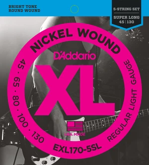 D'Addario EXL170-5SL Struny pro 5-strunnou baskytaru