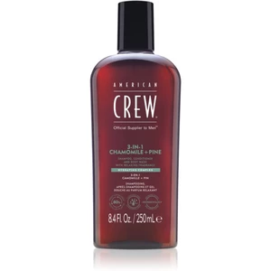 American Crew 3 in 1 Chamimile + Pine 3 v 1 šampón, kondicionér a sprchový gél pre mužov 250 ml