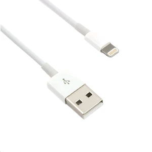 Kabel C-TECH CB-APL-10W USB 2.0 Lightning (IP5 a vyšší) nabíjecí a synchronizační kabel, 1m, bílý