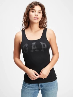 Black women's tank top with GAP logo